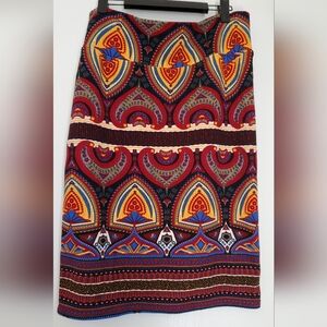 LuLaRoe Multicolor Geometric Pencil Skirt, XL